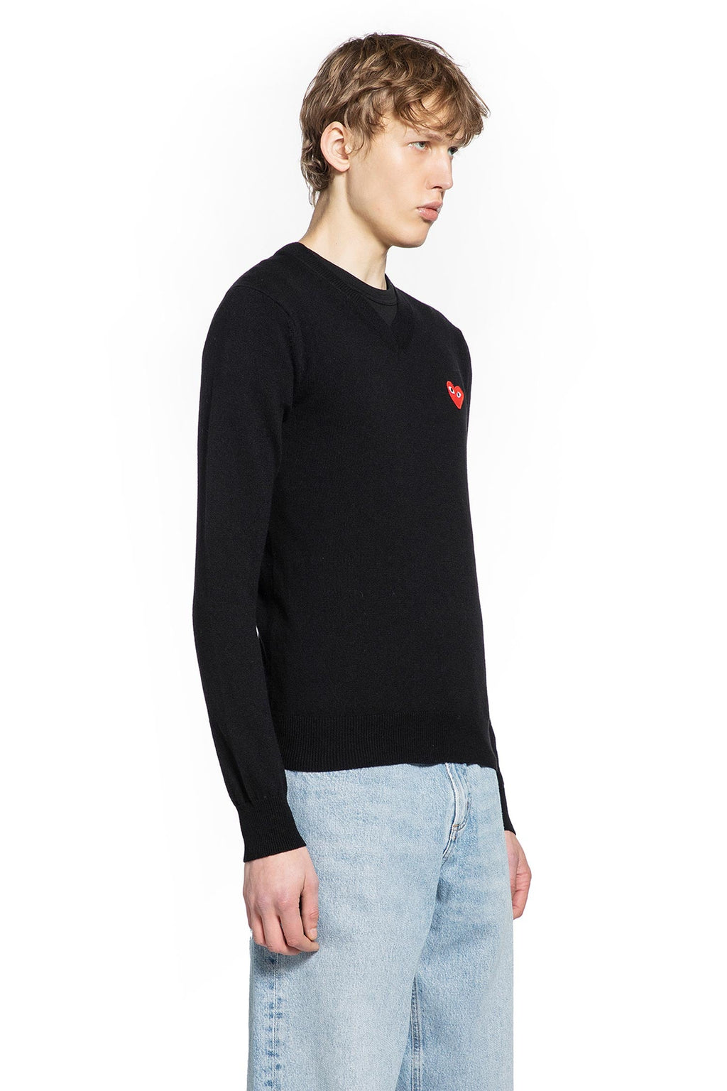 Wool Heart Sweater Comme des garcons – Гарантія оригінальності – вид ззаду