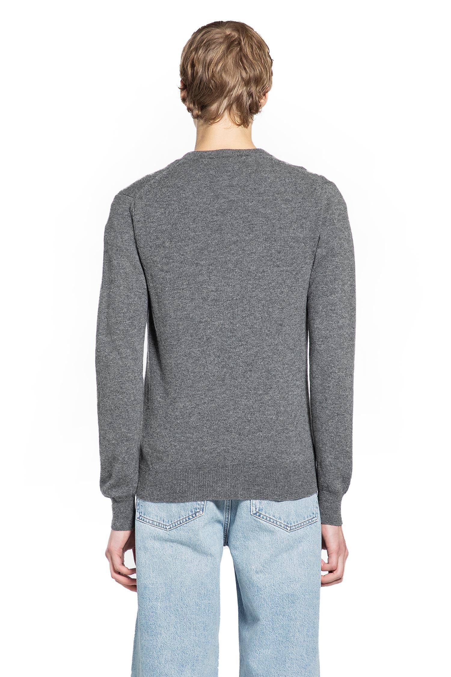 Оригінальна Heart V-Neck Sweater In Wool Comme des garcons – збільшений вид