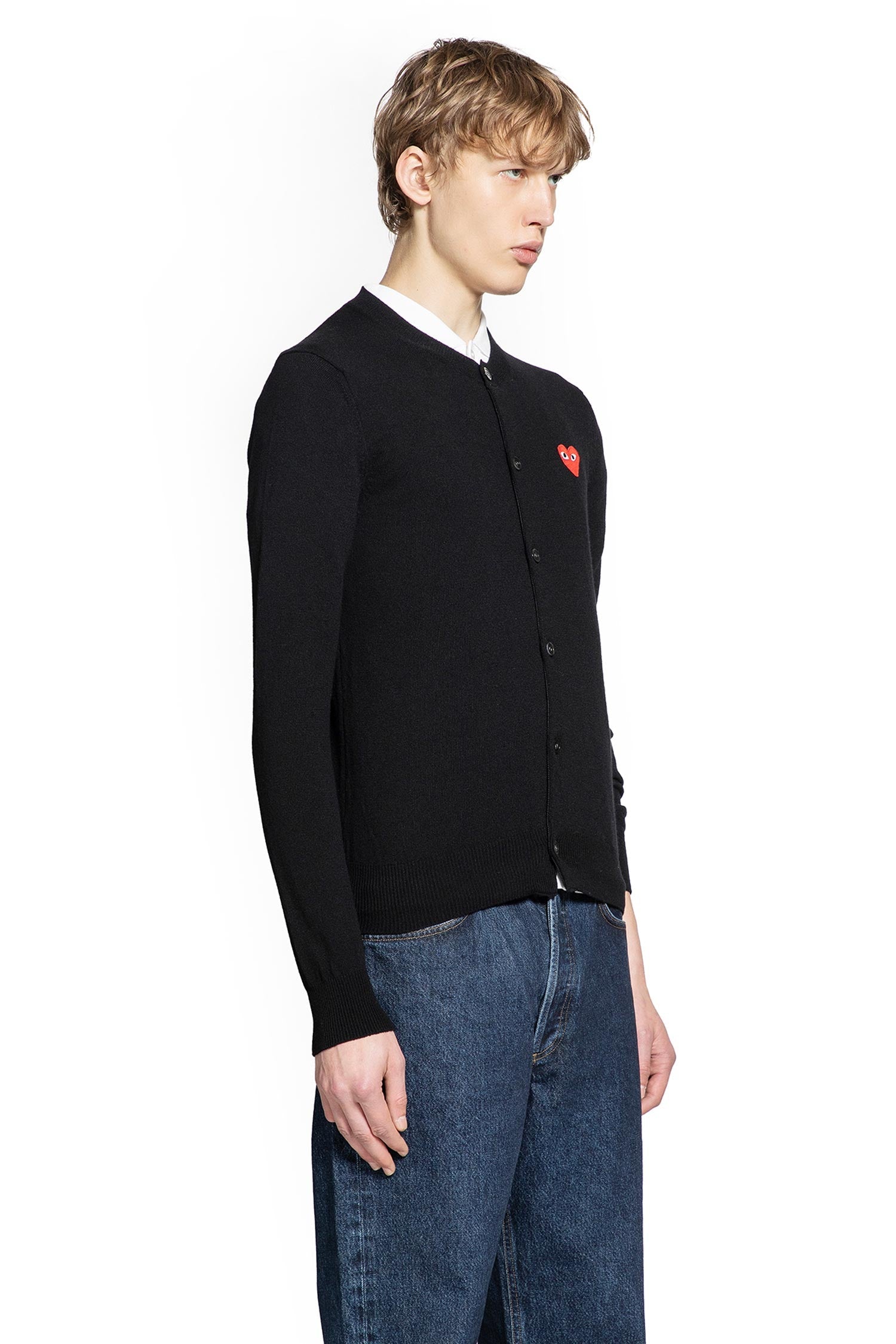 Heart Cardigan In Wool Comme des garcons оригінал – Купити в Україні – вид ззаду