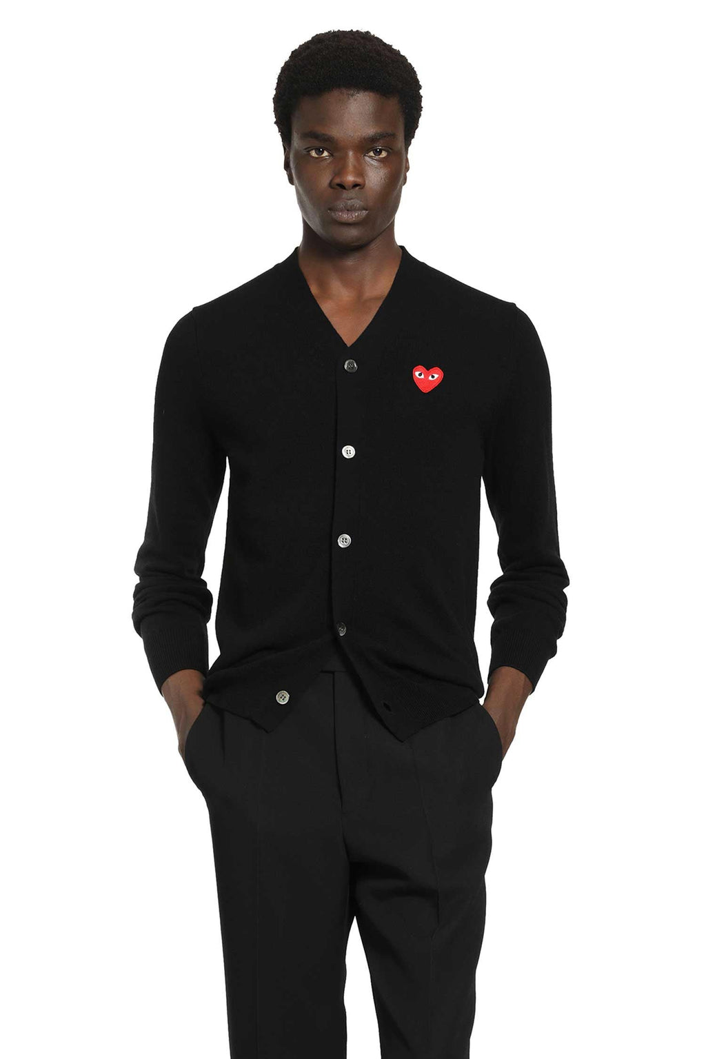 Heart Wool Cardigan Comme des garcons оригінал – Купити в Україні – боковий вид