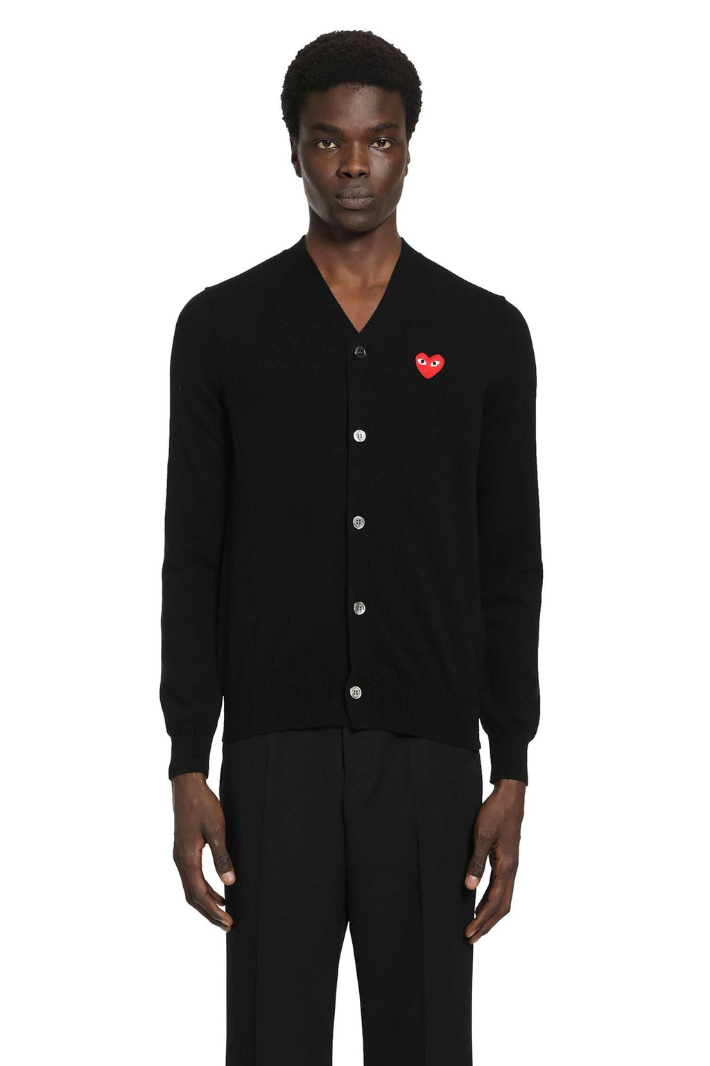 Heart Wool Cardigan Comme des garcons оригінал – Купити в Україні – вид ззаду