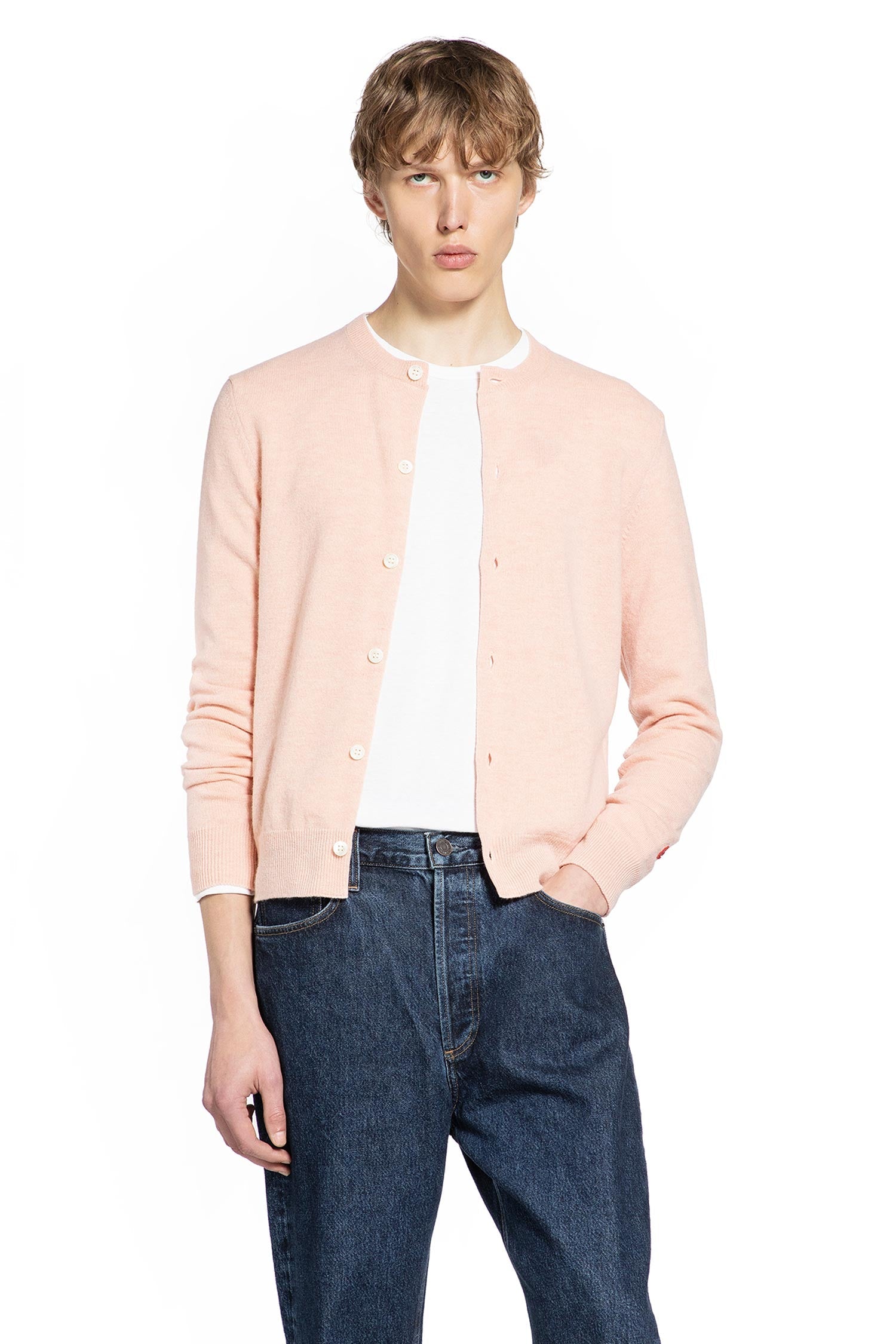 Heart Cardigan In Wool Comme des garcons оригінал – Купити в Україні – боковий вид