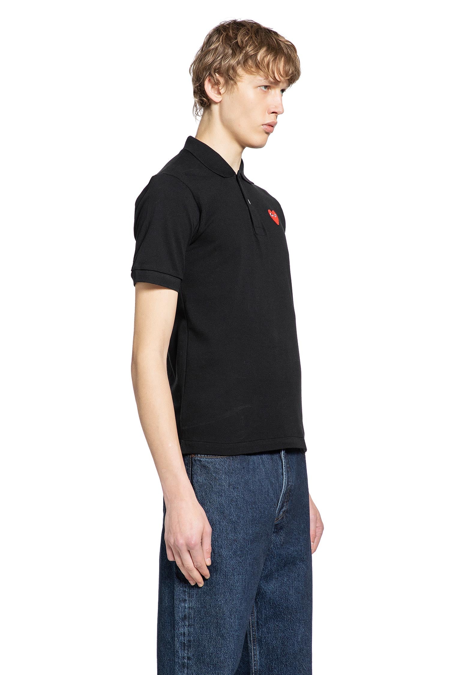 Оригінальна Heart Cotton Polo Shirt Comme des garcons – детальний вид