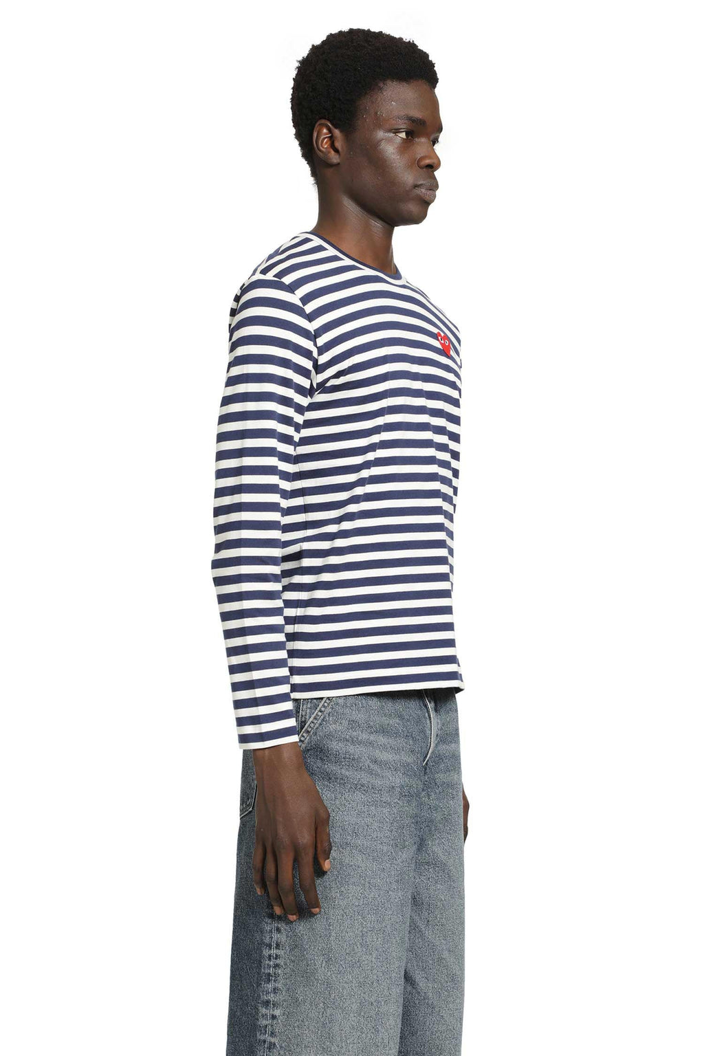 Striped Heart Long Sleeve T-Shirt Comme des garcons оригінал – Купити в Україні – вид ззаду