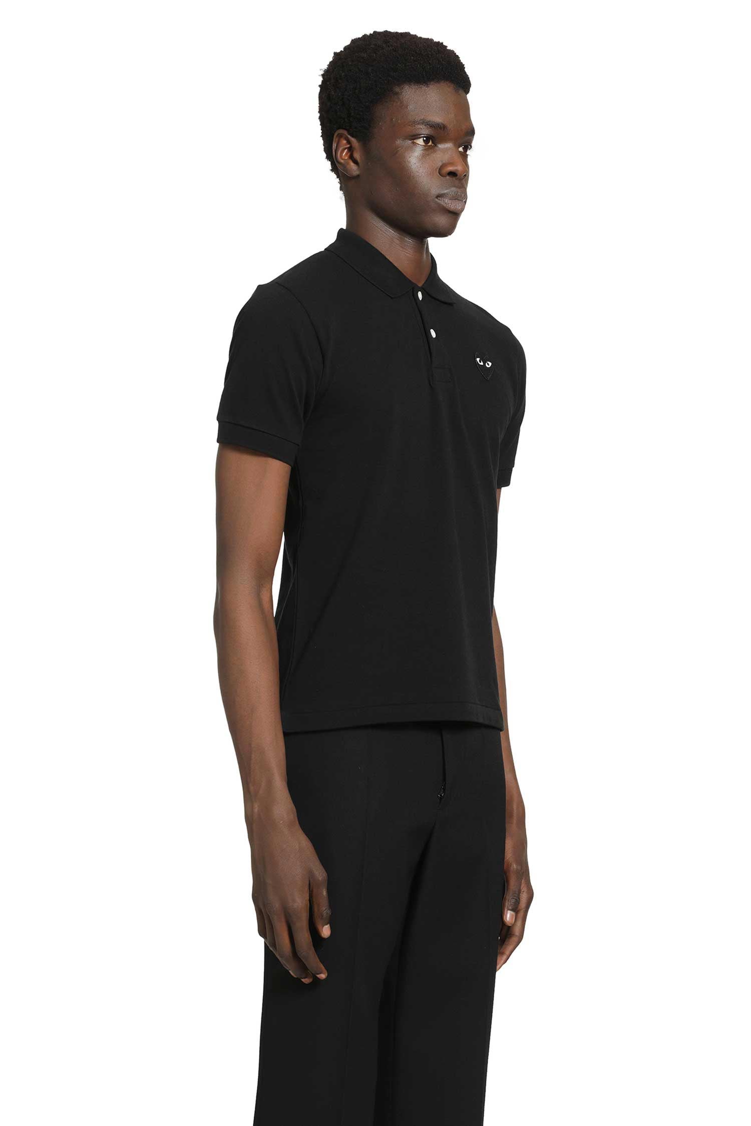 Оригінальна Heart Cotton Piqué Polo Shirt Comme des garcons – детальний вид