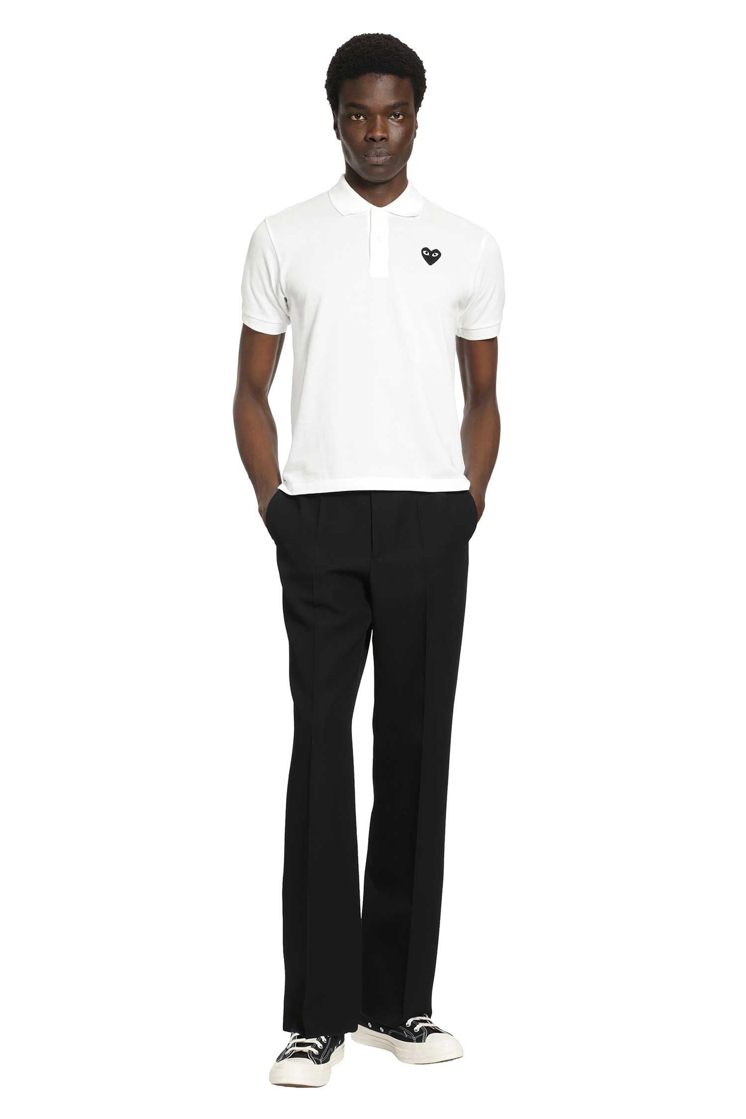 Оригінальна Heart Cotton Piqué Polo Shirt Comme des garcons – збільшений вид