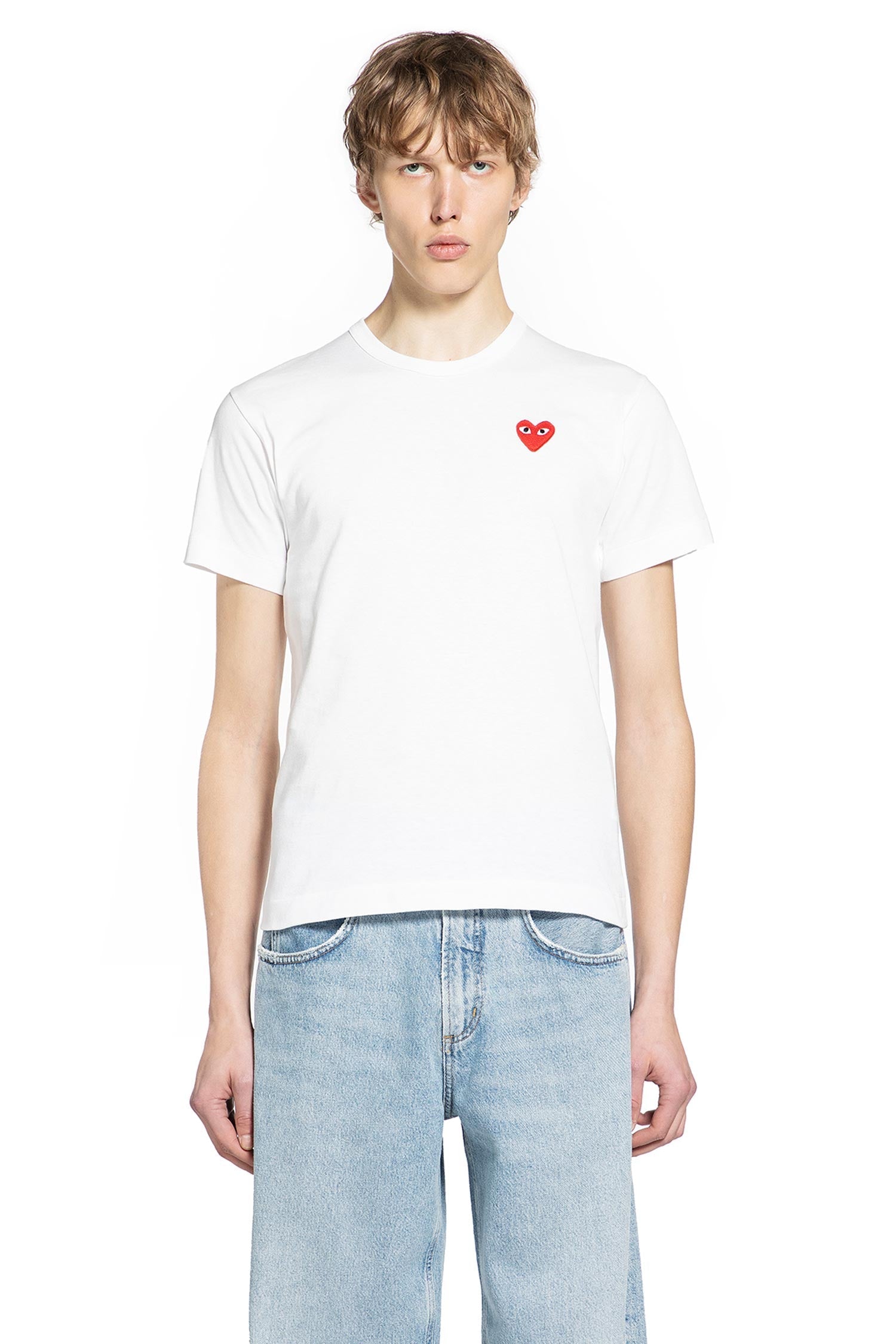 Оригінальна Heart Cotton T-Shirt Comme des garcons – боковий вид