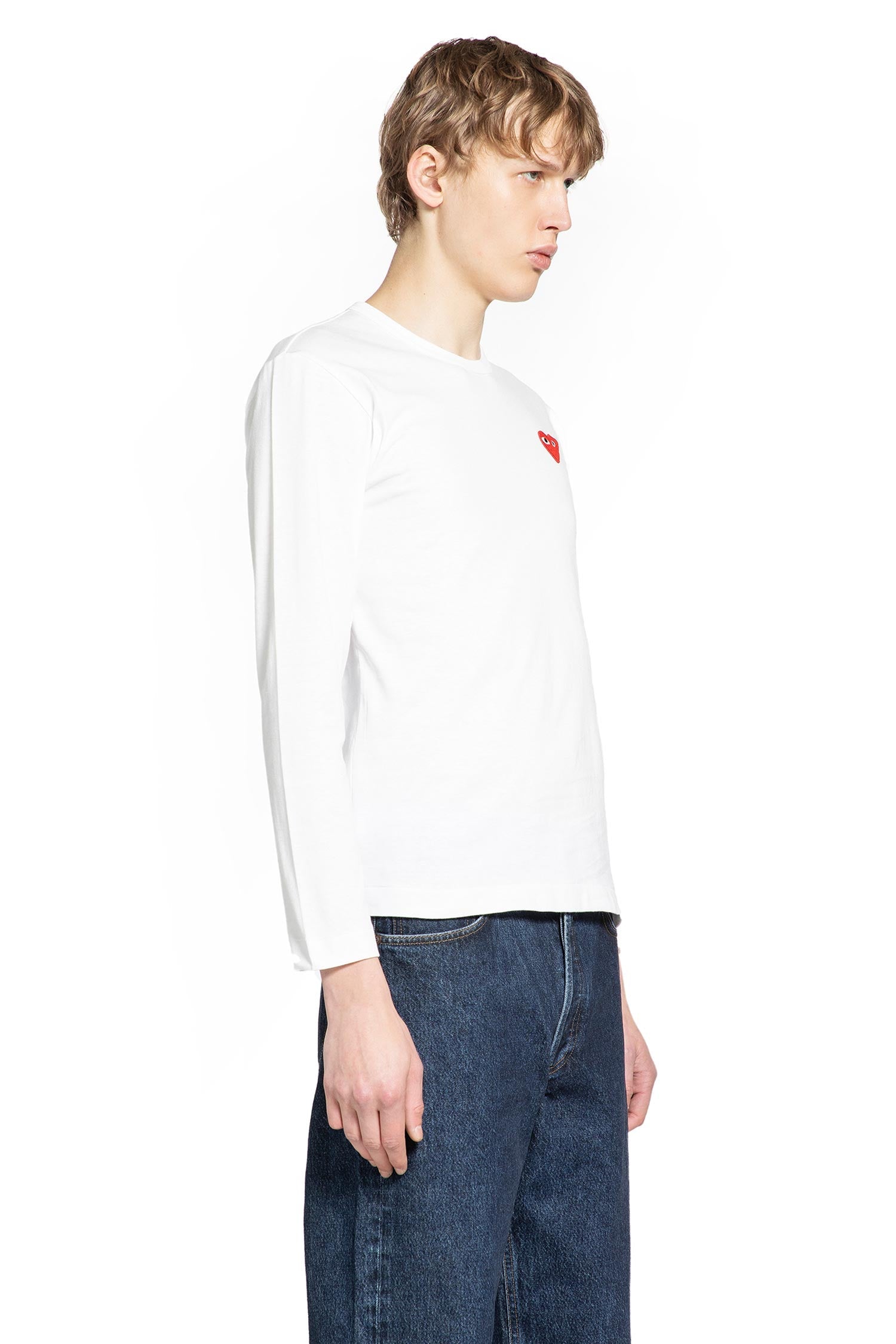 Heart Cotton Long Sleeve T-Shirt Comme des garcons – Гарантія оригінальності – вид ззаду