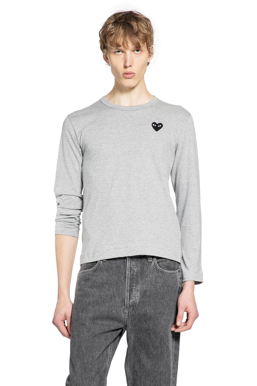 Heart Cotton Long Sleeve T-Shirt Comme des garcons – Гарантія оригінальності – боковий вид