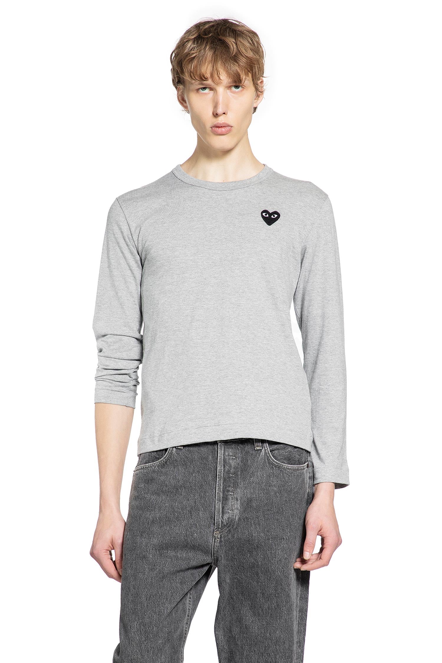 Heart Cotton Long Sleeve T-Shirt Comme des garcons – Гарантія оригінальності – боковий вид