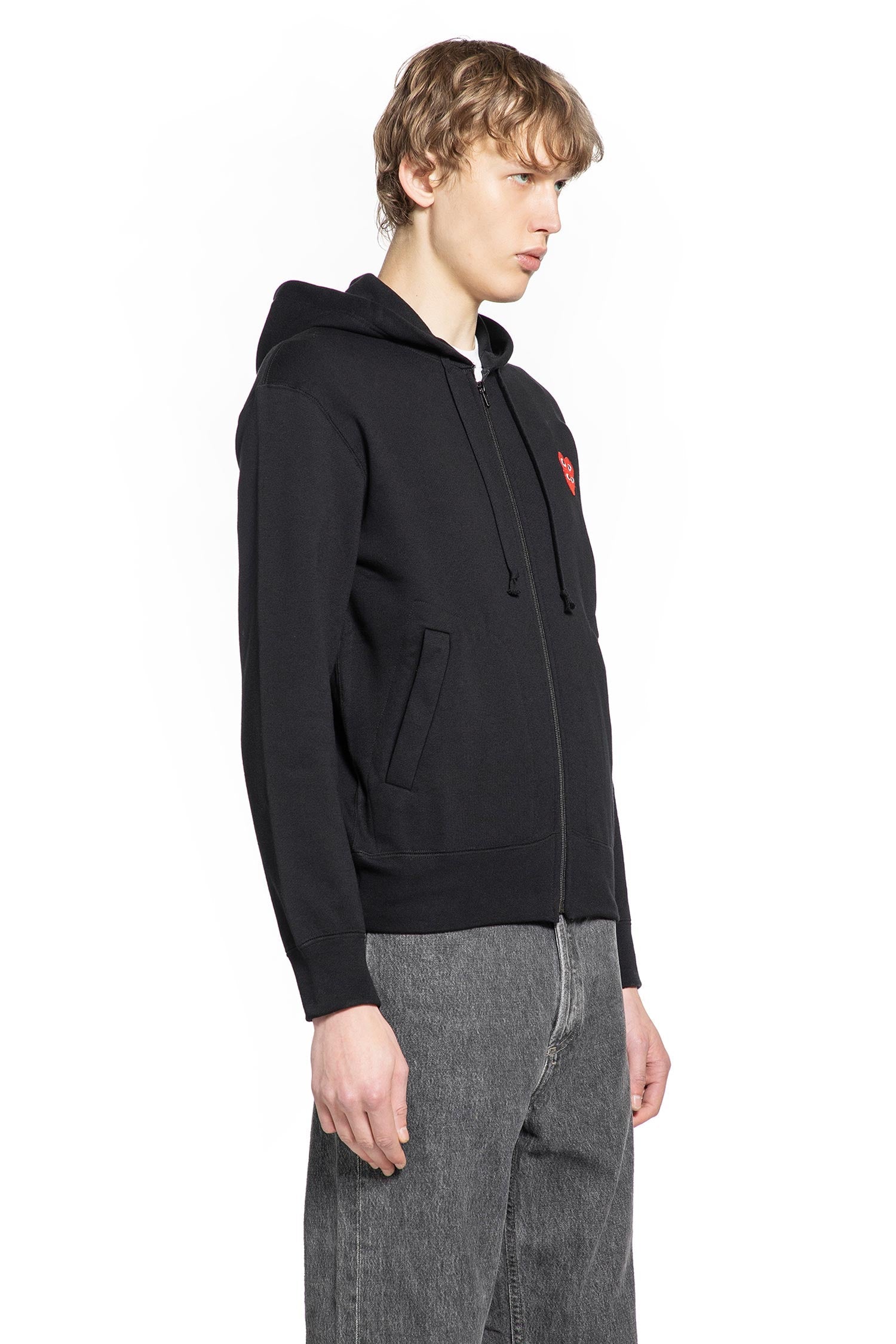 Double Heart Zip-Up Hoodie Comme des garcons – Гарантія оригінальності – детальний вид