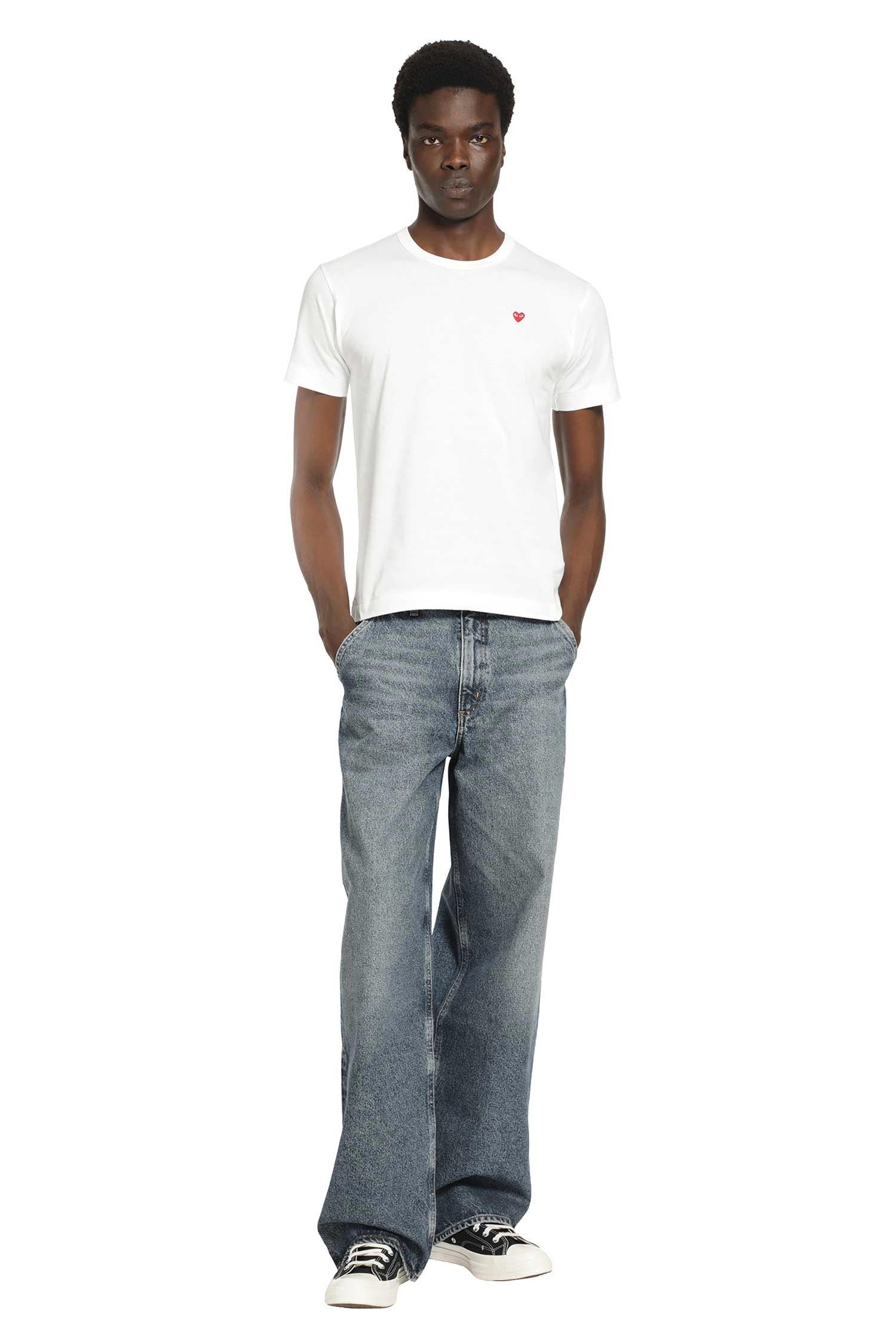 Оригінальна Small Heart Cotton T-Shirt Comme des garcons – збільшений вид