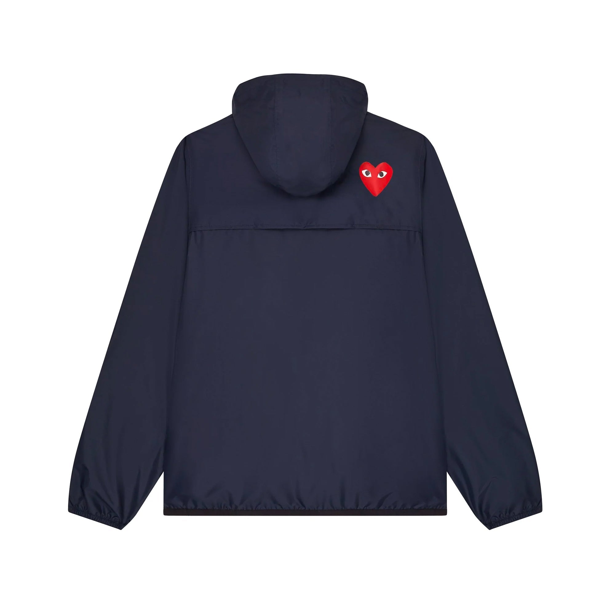 Cdg Play K-Way Full Zip Hoodie Navy Comme des garcons оригінал – Купити в Україні – вид ззаду