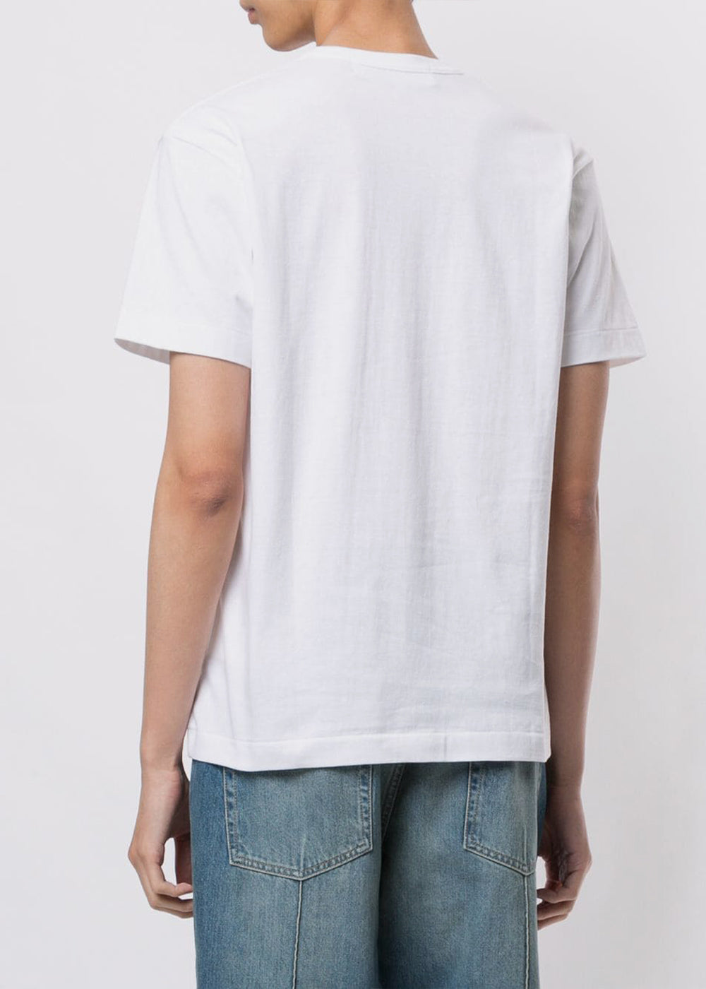 White & Red Hearts T-Shirt Comme des garcons – Гарантія оригінальності – детальний вид