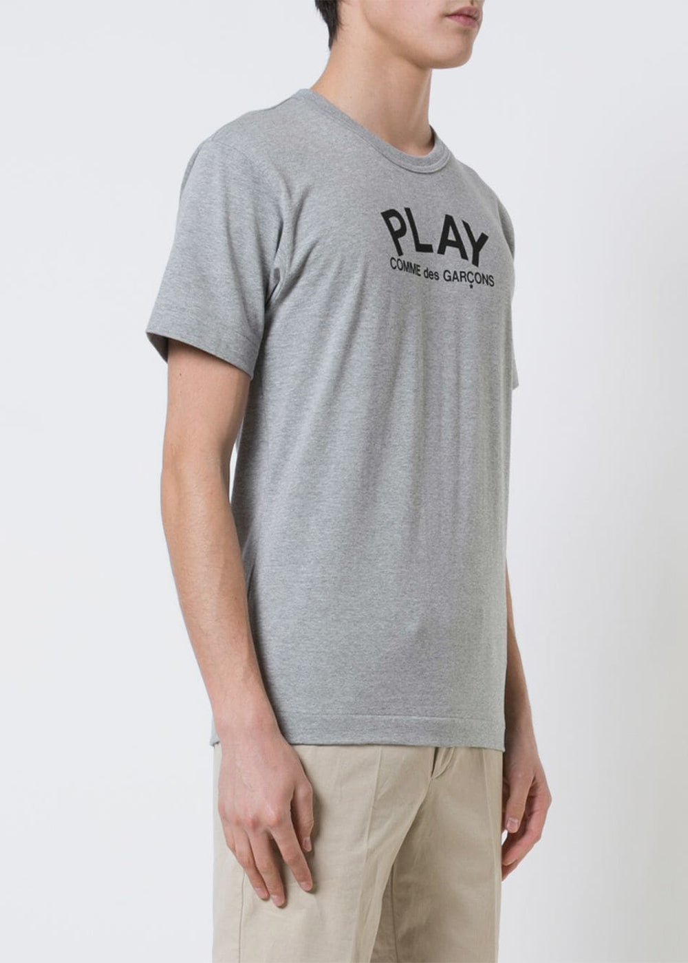 Grey & Black Play Heart T-Shirt Comme des garcons – Гарантія оригінальності – детальний вид