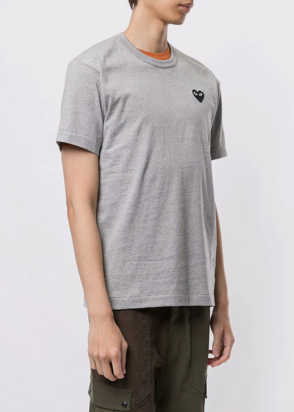 Оригінальна Grey Black Heart T-Shirt Comme des garcons – вид ззаду