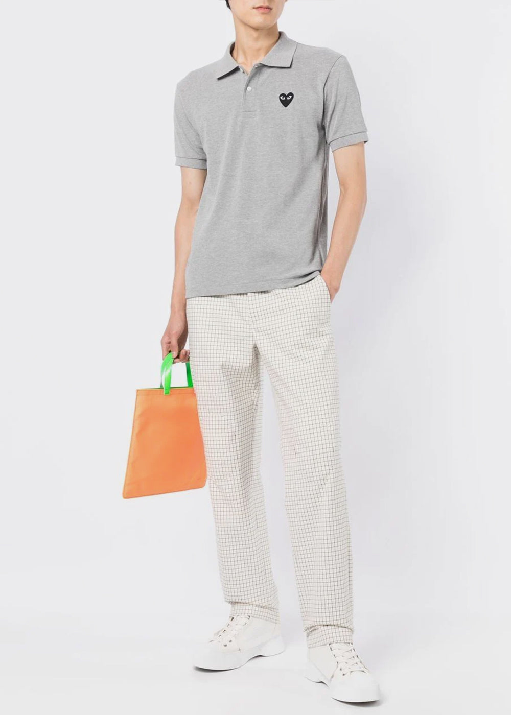 Grey Black Heart Polo Comme des garcons оригінал – Купити в Україні – збільшений вид