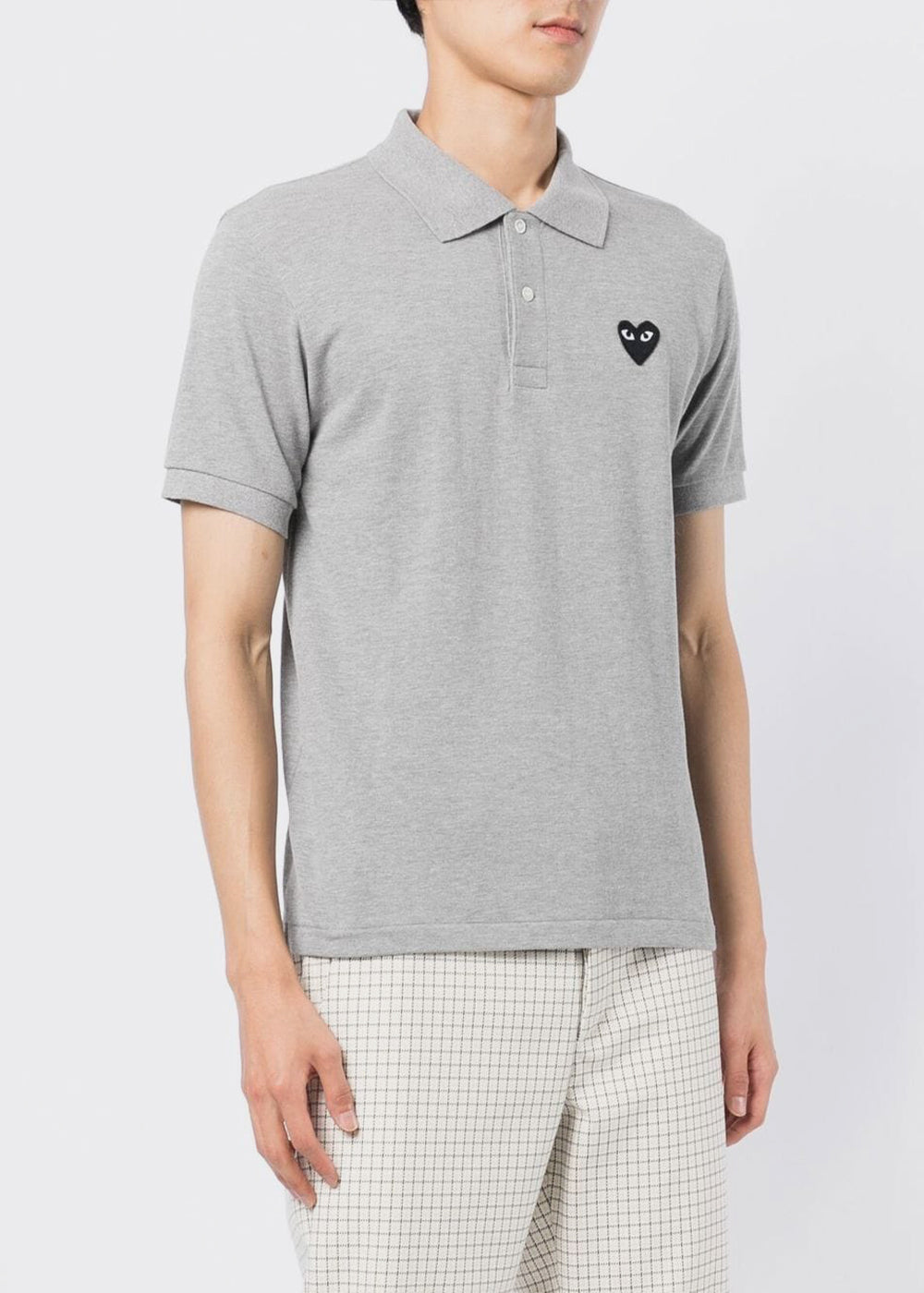 Grey Black Heart Polo Comme des garcons оригінал – Купити в Україні – вид ззаду