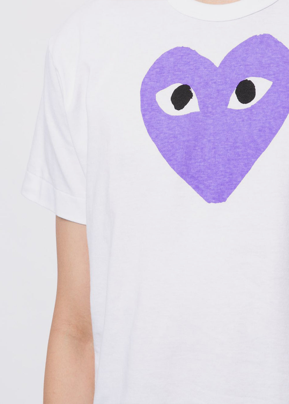 White & Purple Hearts T-Shirt Comme des garcons оригінал – Купити в Україні – збільшений вид