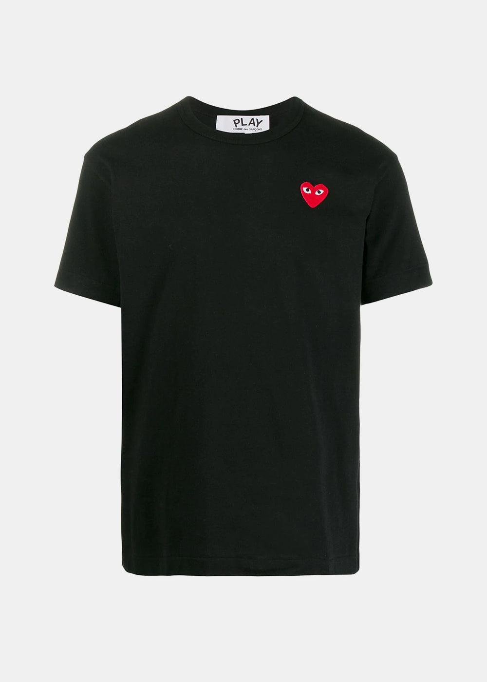 Black Red Heart T-Shirt Comme des garcons – Гарантія оригінальності – боковий вид