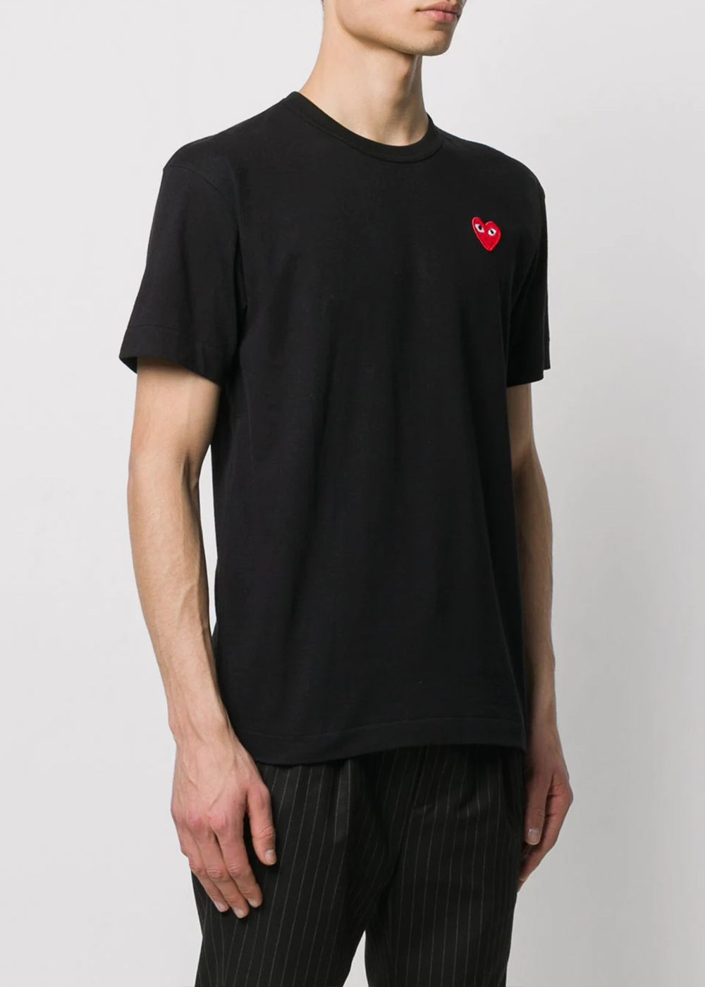 Black Red Heart T-Shirt Comme des garcons – Гарантія оригінальності – вид ззаду