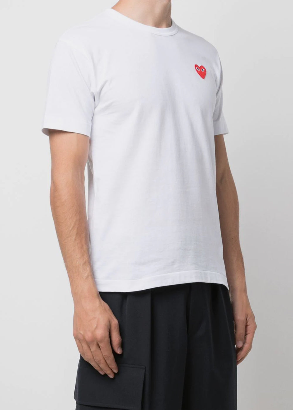 White Red Heart T-Shirt Comme des garcons – Гарантія оригінальності – вид ззаду