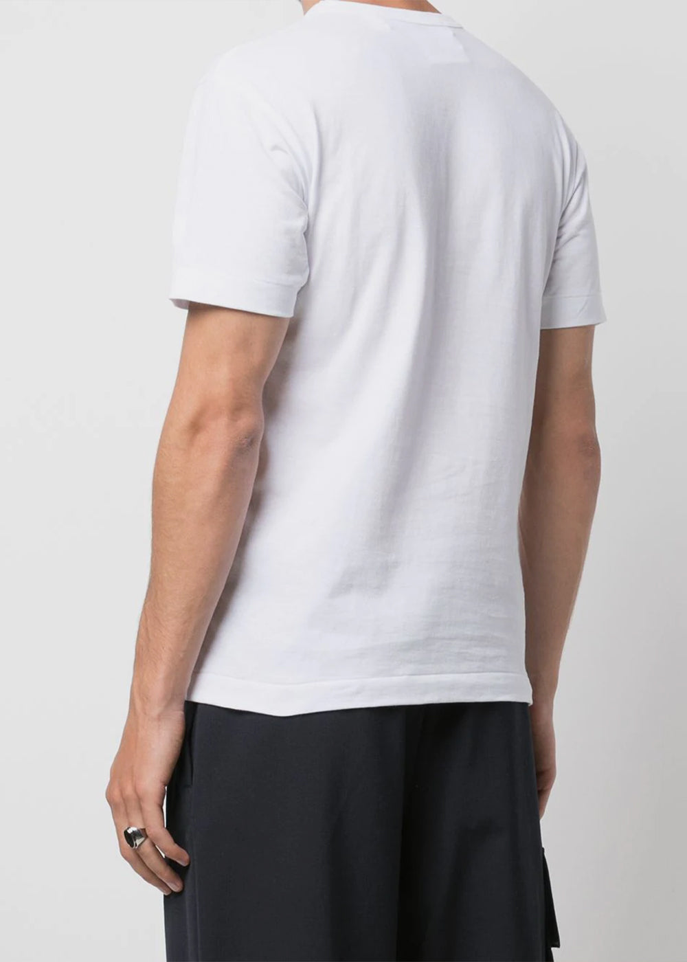 White Red Heart T-Shirt Comme des garcons – Гарантія оригінальності – детальний вид