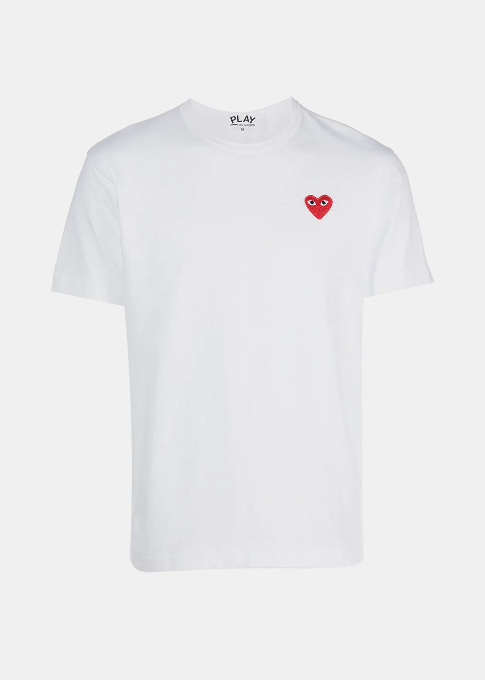 White Red Heart T-Shirt Comme des garcons – Гарантія оригінальності – боковий вид