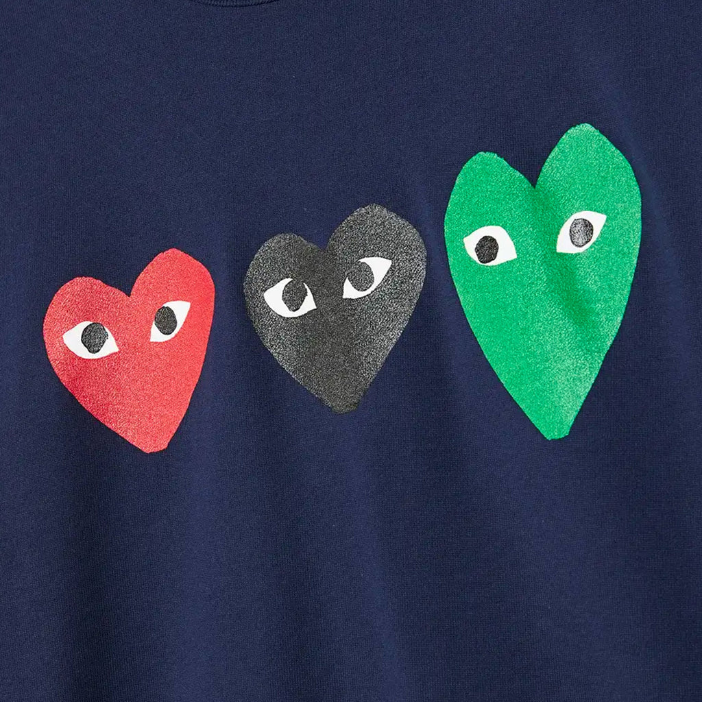Оригінальна Mens Multi Heart Ss Tee Comme des garcons – вид ззаду
