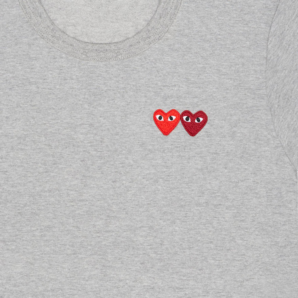 Оригінальна Mens Double Heart Ss Tee Comme des garcons – вид ззаду