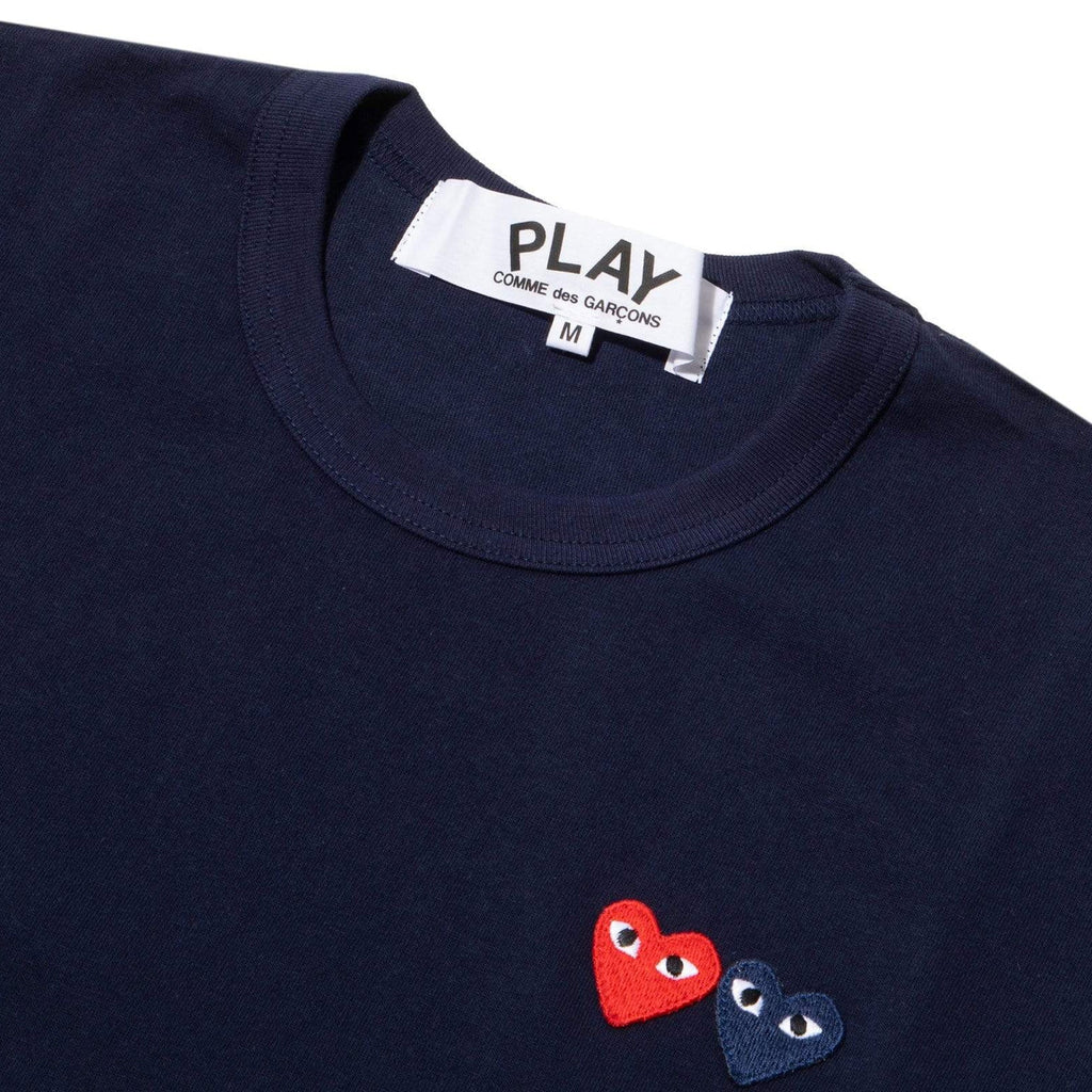 Оригінальна Commes Des Garcon Play Mens Double Heart Ss Tee Comme des garcons – вид ззаду
