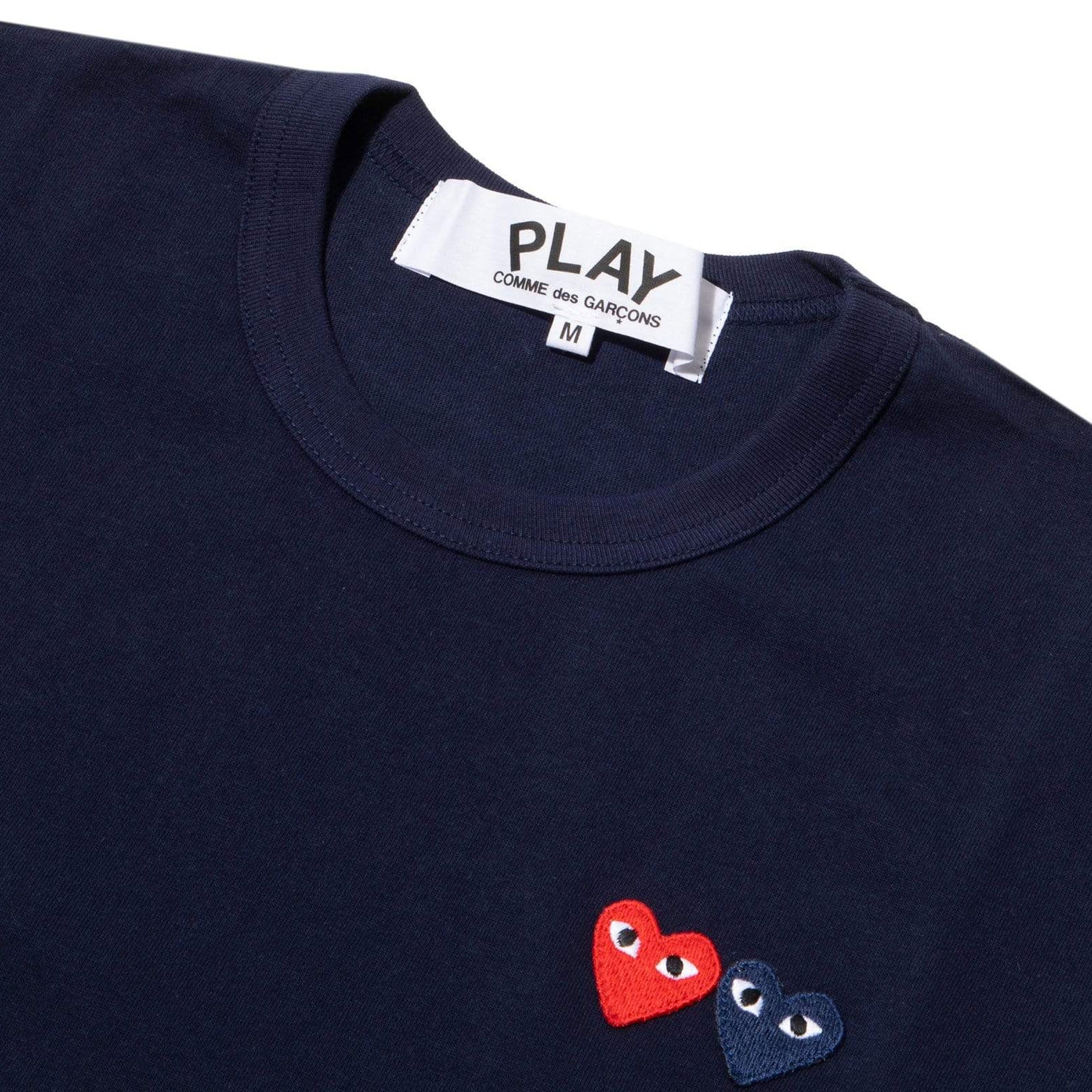 Оригінальна Commes Des Garcon Play Mens Double Heart Ss Tee Comme des garcons – вид ззаду