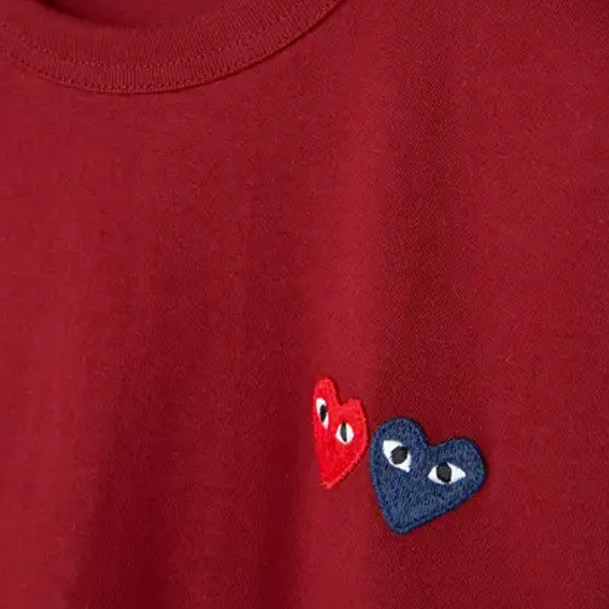 Оригінальна Mens Double Heart Ss Tee Comme des garcons – вид ззаду