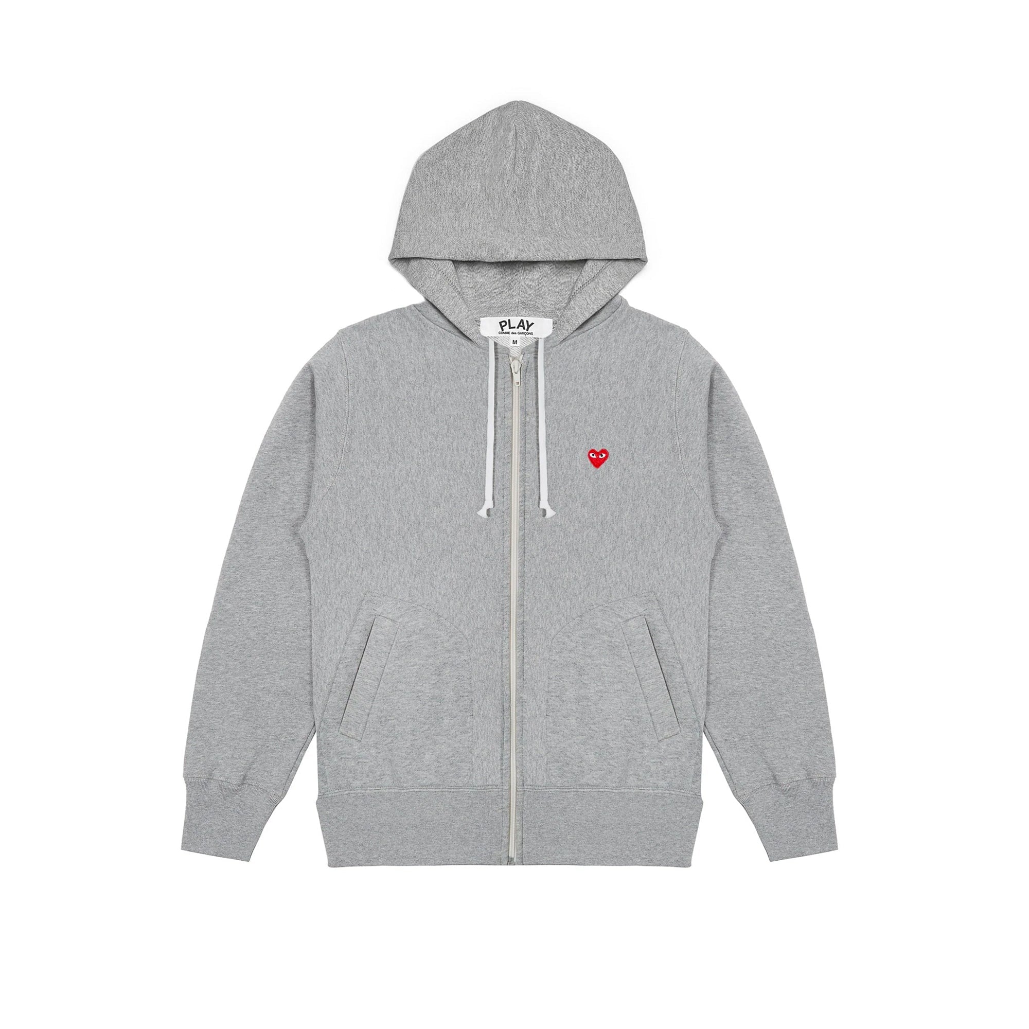 Оригінальна Mens Mini Red Heart Hoodie Grey Comme des garcons – боковий вид