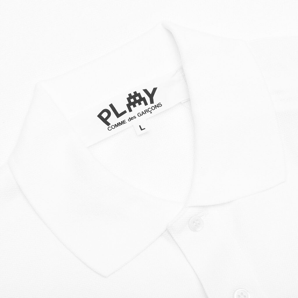 Comme des Garcons PLAY x the Artist Invader Polo - White - COMME DES GARCONS