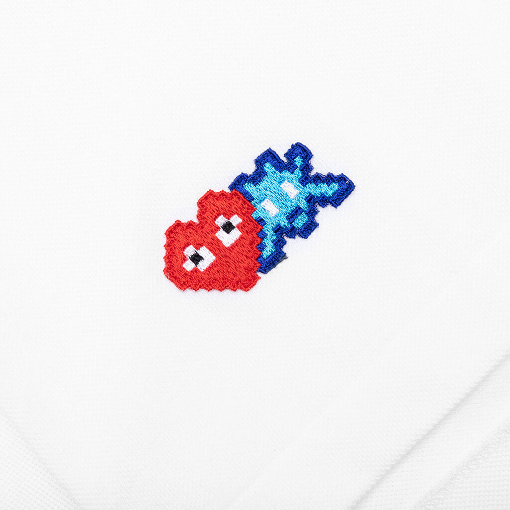 Comme des Garcons PLAY x the Artist Invader Polo - White - COMME DES GARCONS