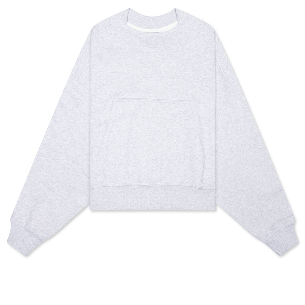 X Bad Bunny Heavy Crew Neck & Hooded Balaclava Sweatshirt Light Grey Heather Adidas – Гарантія оригінальності – боковий вид
