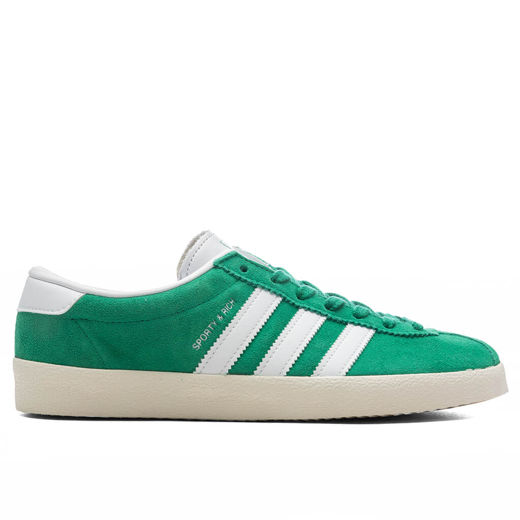 X Sporty & Rich Womens Blanc Court Green Adidas – Гарантія оригінальності – боковий вид