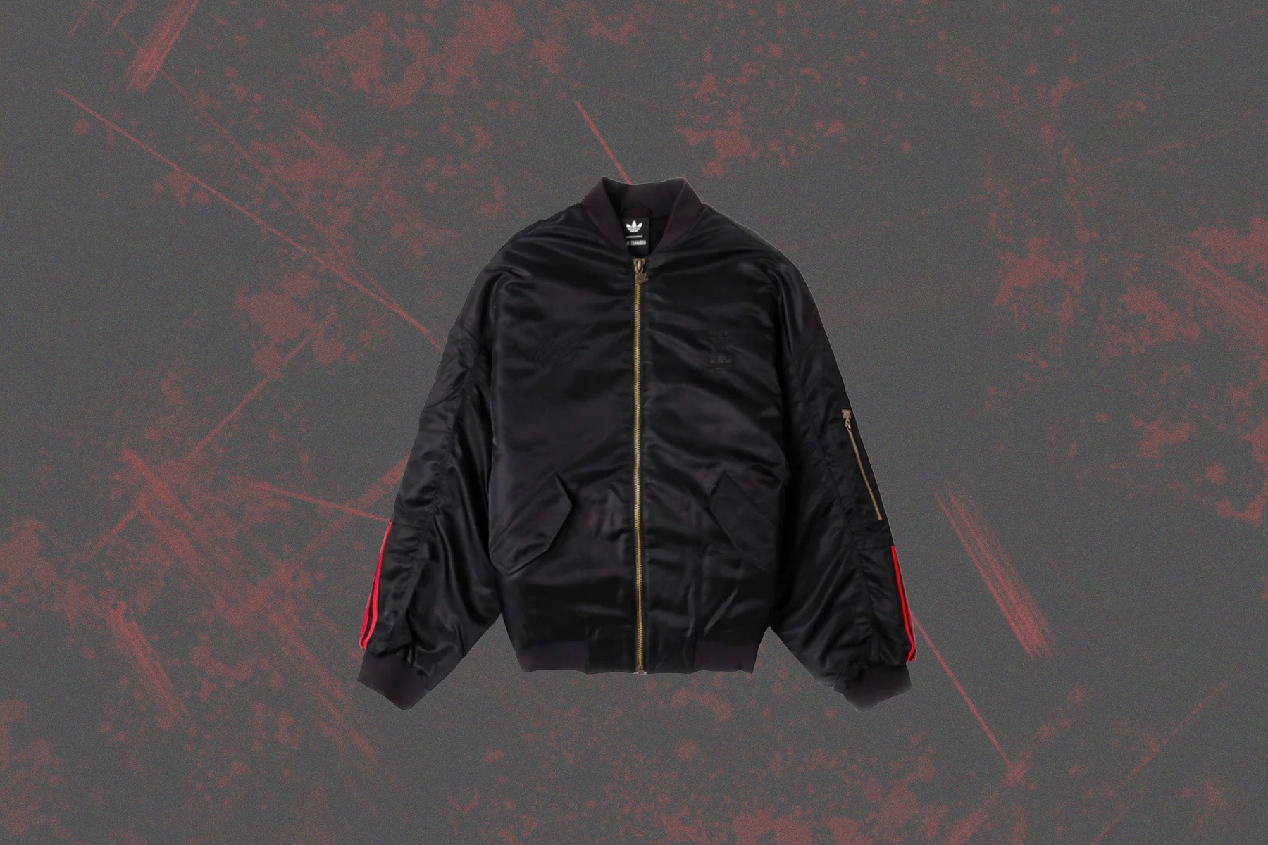 X Willy Chavarria Satin Bomber Black Adidas – Гарантія оригінальності – вид ззаду - ADIDAS