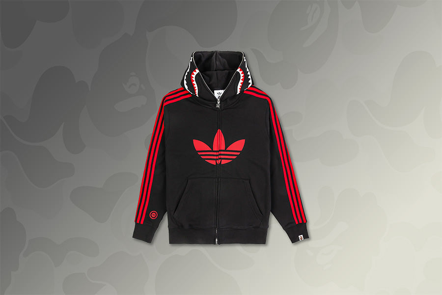Оригінальна Shark Full Zip Hoodie Black Adidas – вид ззаду - ADIDAS