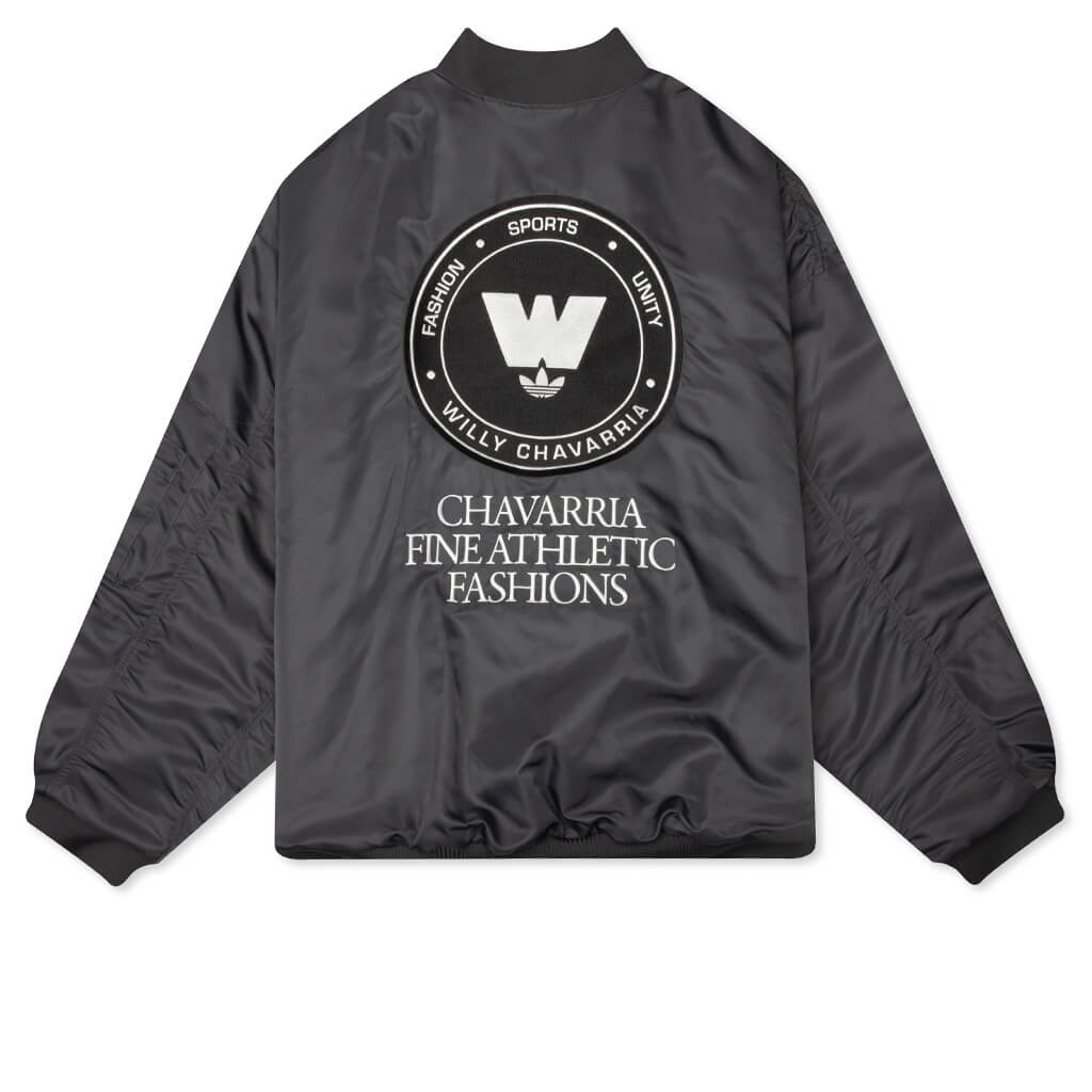 X Willy Chavarria Bomber Jacket Grey Six Adidas – Гарантія оригінальності – вид ззаду - ADIDAS