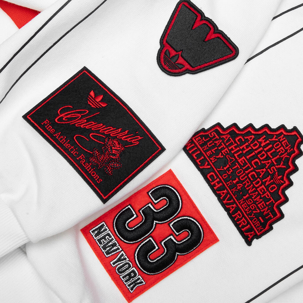 Оригінальна X Willy Chavarria Ny Crewneck Sweatshirt Off White Adidas – збільшений вид