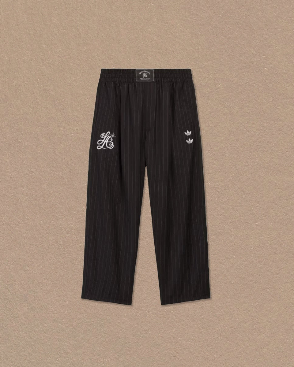 X Willy Chavarria Pinstripe Track Pants Black Adidas оригінал – Купити в Україні – вид ззаду - ADIDAS