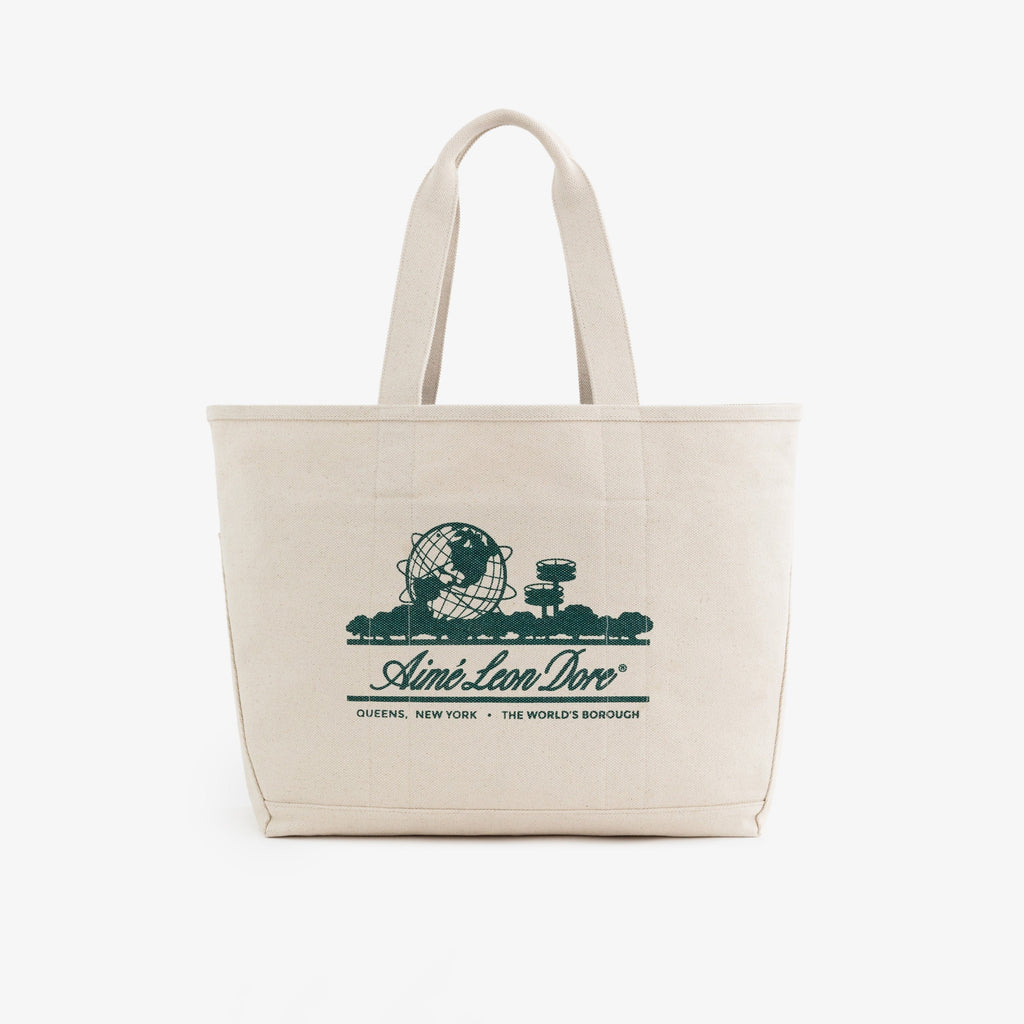 Large Unisphere Tote Bag Aime leon dore – Гарантія оригінальності – боковий вид