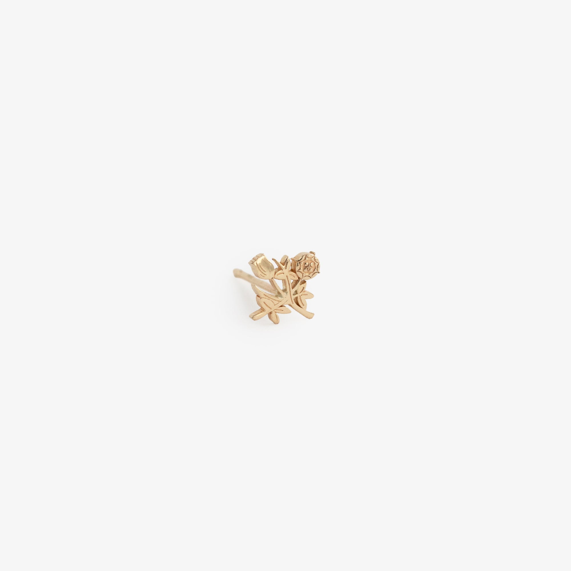 14kt Gold Crest Earring Aime leon dore – Гарантія оригінальності – боковий вид