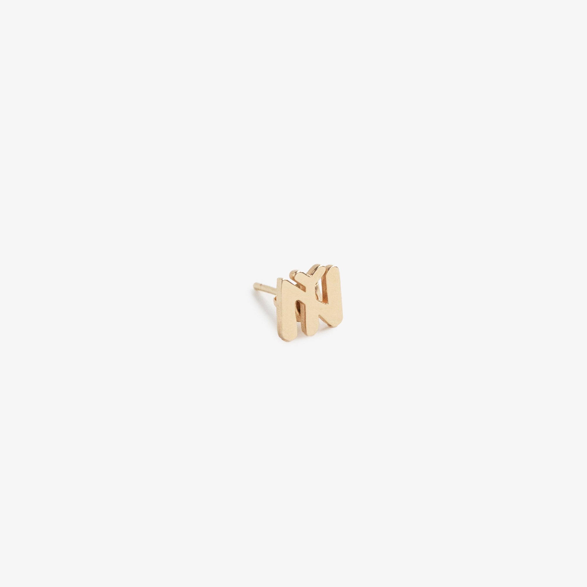 14kt Gold Ny Earring Aime leon dore – Гарантія оригінальності – боковий вид
