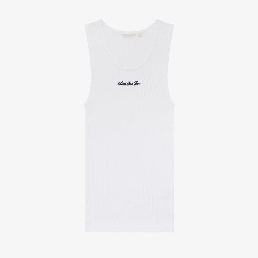 Embroidered Logo Tank Top Aime leon dore – Гарантія оригінальності – боковий вид