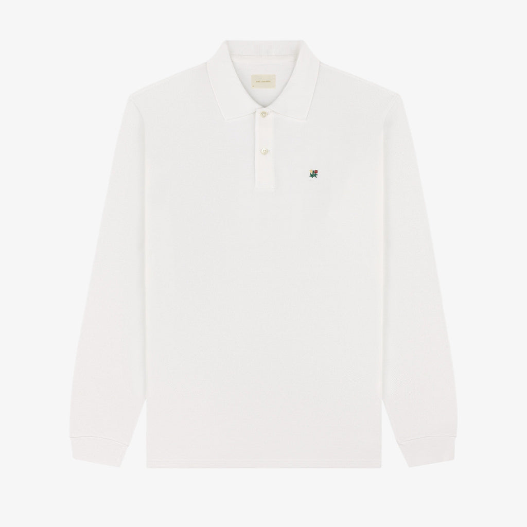 Оригінальна Long-Sleeve Crest Piqué Polo Aime leon dore – боковий вид