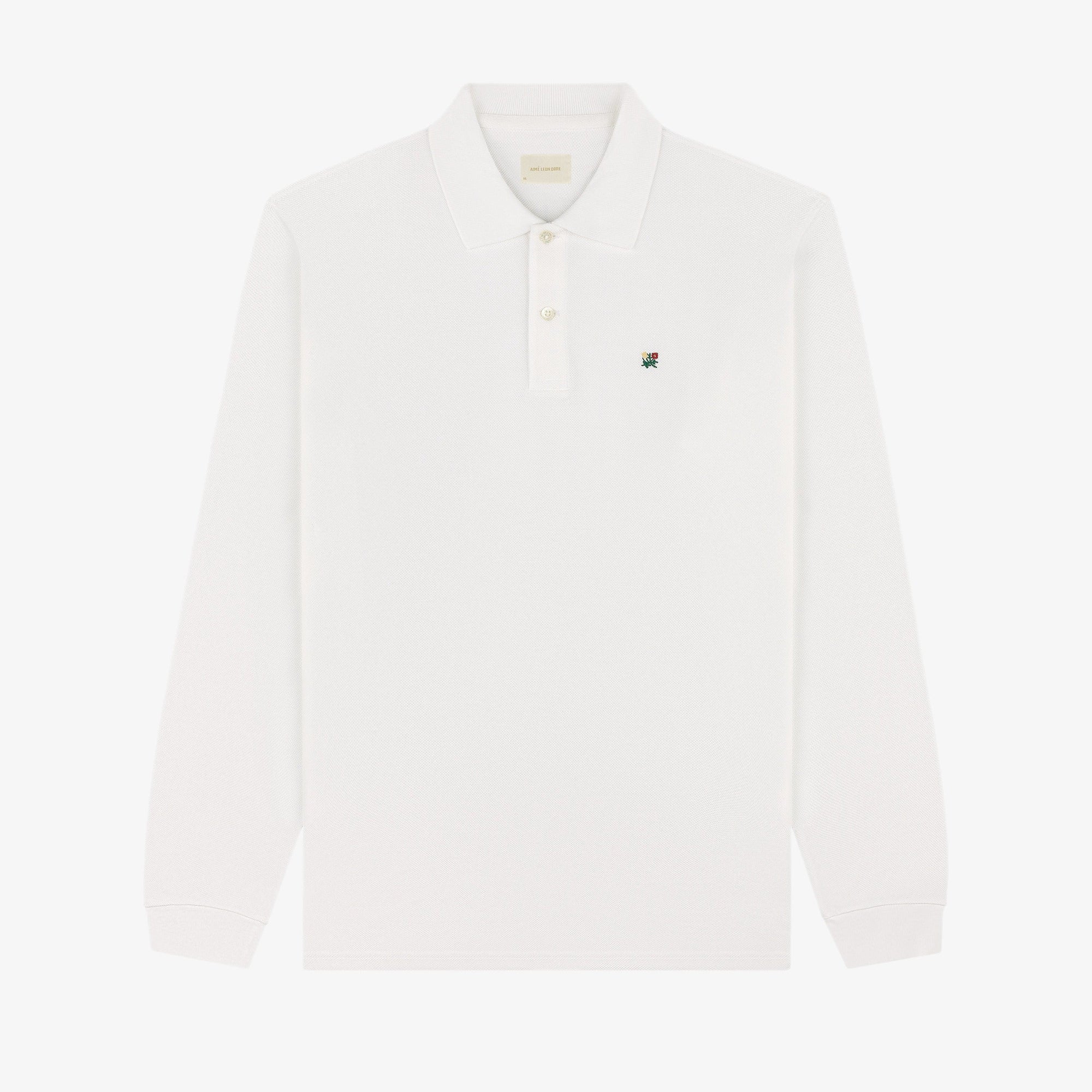 Оригінальна Long-Sleeve Crest Piqué Polo Aime leon dore – боковий вид