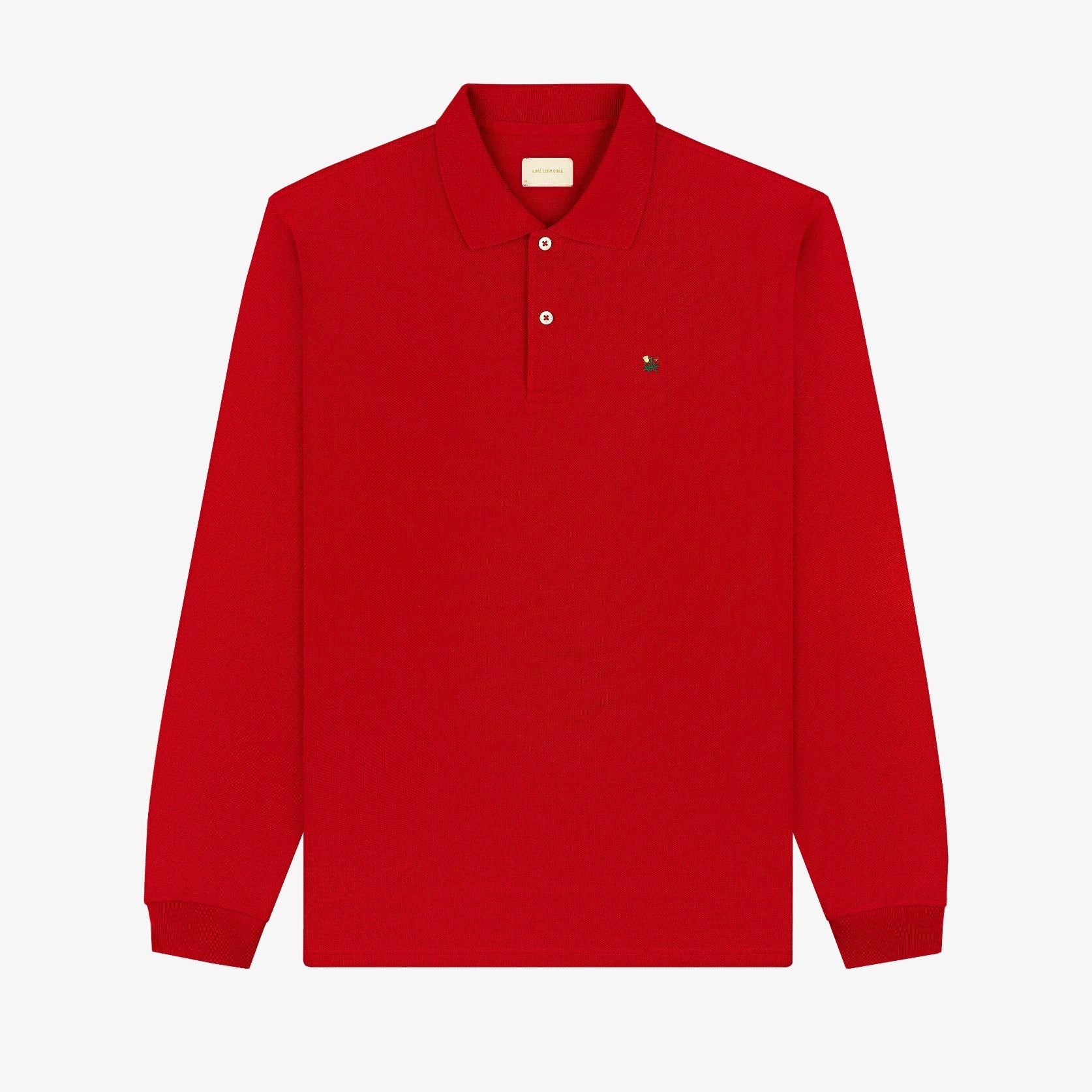 Оригінальна Long-Sleeve Crest Piqué Polo Aime leon dore – боковий вид